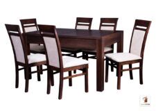 Prostokątny stół rozkładany do salonu i jadalni Strong z krzesłami Open