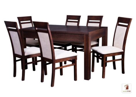 Prostokątny stół rozkładany do salonu i jadalni Strong z krzesłami Open