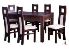 Prostokątny stół rozkładany do salonu i jadalni Strong z krzesłami Open 1 II