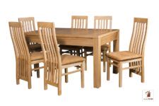 Prostokątny stół rozkładany do salonu i jadalni Strong z krzesłami Igor