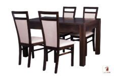 Prostokątny stół rozkładany do salonu i jadalni Strong z krzesłami Paloma