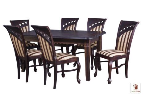 Prostokątny stół rozkładany do salonu i jadalni Diament z krzesłami Bora