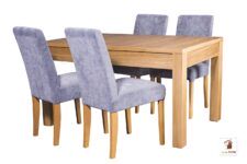 Prostokątny stół rozkładany do salonu i jadalni Strong z krzesłami CC-1