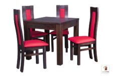 Kwadratowy stół rozkładany Strong Square SKK-71 z krzesłami Open3 KKT-37