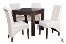 Kwadratowy stół rozkładany do salonu i jadalni Strong Square z krzesłami CC-4
