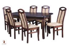 Prostokątny stół rozkładany do salonu i jadalni Diament z krzesłami Jakub