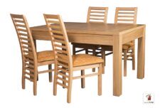 Prostokątny stół rozkładany Strong z krzesłami Iwo