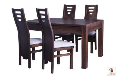 Prostokątny stół rozkładany biały Strong Square z krzesłami Design1