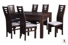 Prostokątny stół rozkładany biały Strong z krzesłami Design1