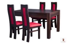 Prostokątny stół rozkładany Strong z krzesłami Open3