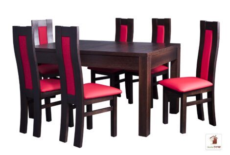 Kwadratowy stół rozkładany Strong z krzesłami Open3
