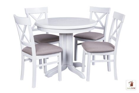 Okrągły stół rozkładany ROCKABILLY z krzesłami NORD ONE