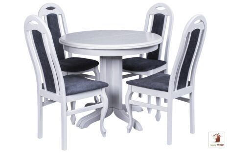 Okrągły stół rozkładany Rocabilly z krzesłami Dar