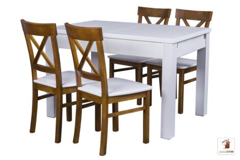 Kwadratowy stół rozkładany STRONG SQUARE z krzesłami NORD
